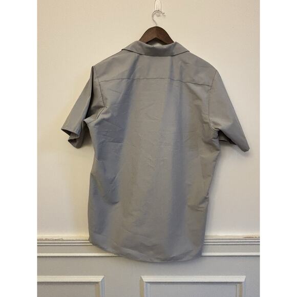 Red Kap SP24LA0 Gray Short Sleeve Work Shirt Men’s Large Button Front Uniform - Picture 2 of 14